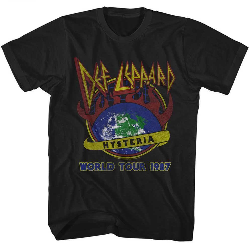 Def Leppard Hysteria World Tour Black Adult T Shirt
